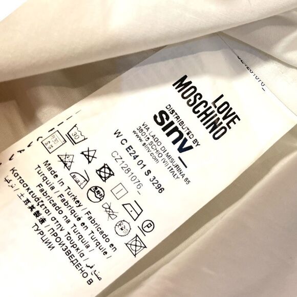 MOSCHINO LOVE EMBROIDERED BREAST-POCKET SAHARAN SHIRT | SIZE: F8 USA6 IT42 | - Picture 10 of 15